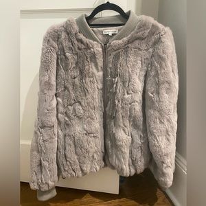 Heartloom fur zip up jacket